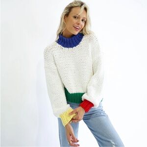 Colorful Knit Women's Sweater